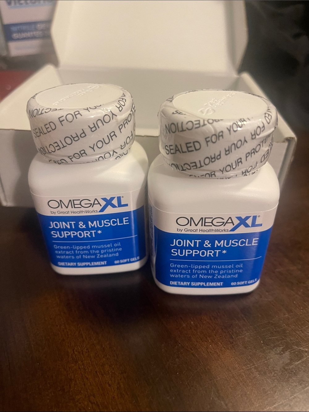 OmegaXL White and Blue Joint & Muscle Support Supplements